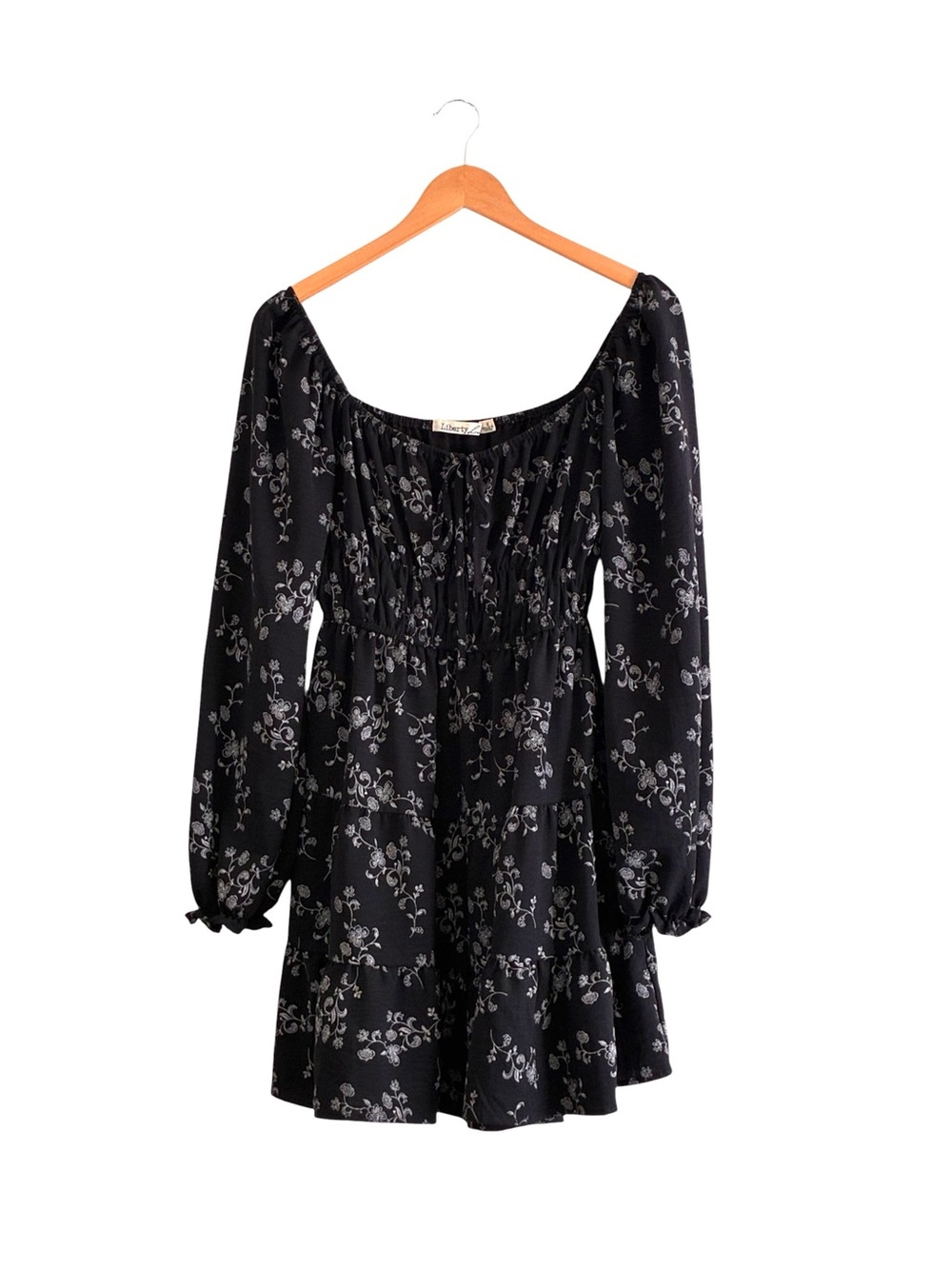 Liberty Love | LlKE NEW Loog sleeve floral swing peasant mini dress medium